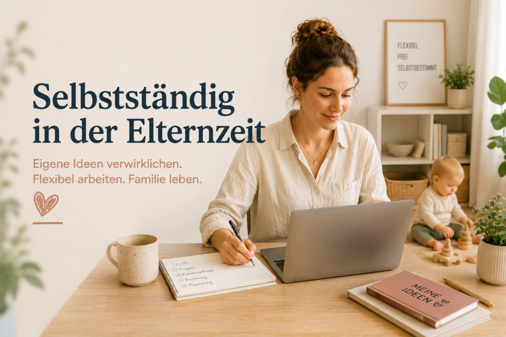 Arbeitszeiten und Projekte selbst bestimmen und an den Familienalltag anpassen.